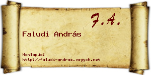 Faludi András névjegykártya